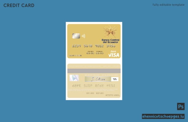 Beispielvorschau der Visa-Debitkarte der Banco Ecuador für São Tomé und Príncipe
